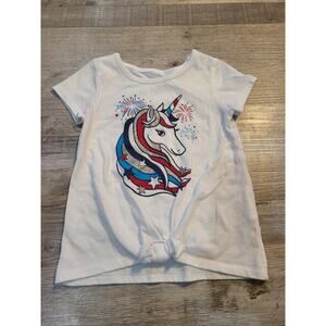 Way to celebrate PATRIOTIC brand t-shirt, unicorn on front, Size 2T.